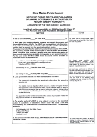 Notice of Public Rights and Publication of AGAR 2025/2026